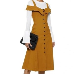 A.L.C Gold Hudson Button Up Cold Shoulder address